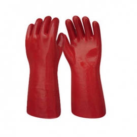 Guante PVC Rojo 14”